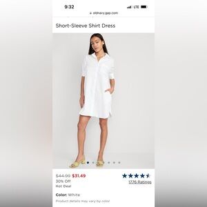 Old Navy Shirt Dress- NWOT